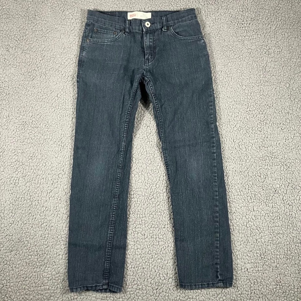 Levis 511 Slim Fit Boys Jeans Size 14 Reg Dark Wash Blue Denim 27x27 511-D88